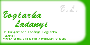 boglarka ladanyi business card