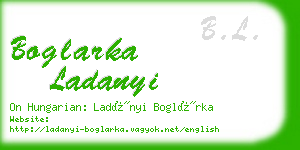 boglarka ladanyi business card